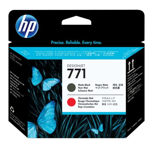 HP DesignJet Z6200/771 Cabezal negro mate/rojo cromatico