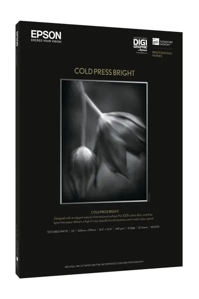 Epson Cold Press Bright, A3+, 25 hojas