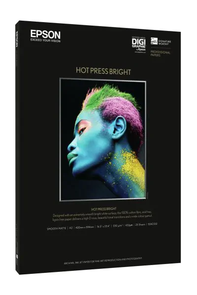 Epson Hot Press Bright, A3+, 25 hojas