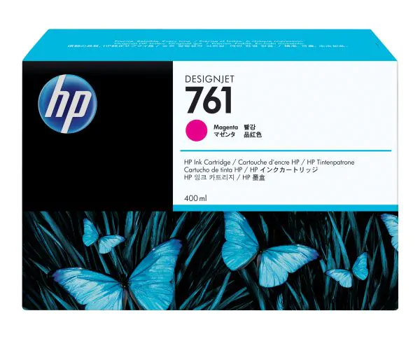 HP Cartucho de tinta DesignJet 761 magenta de 400 ml