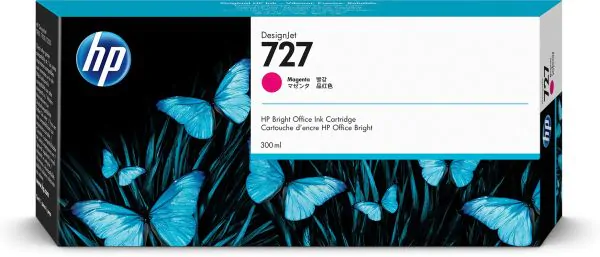 HP Cartucho de tinta DesignJet 727 magenta de 300 ml