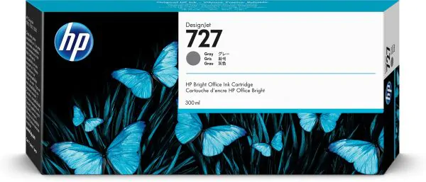 HP Cartucho de tinta DesignJet 727 gris de 300 ml