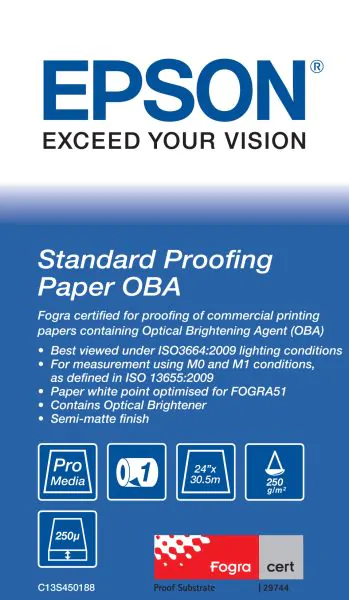 EPSON Standard Proofing Paper OBA 24" x 30.5 m