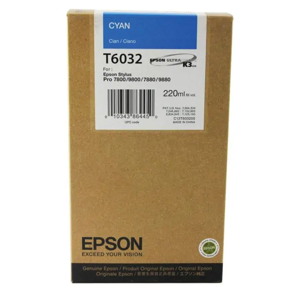 Cartucho Epson T603200 cian