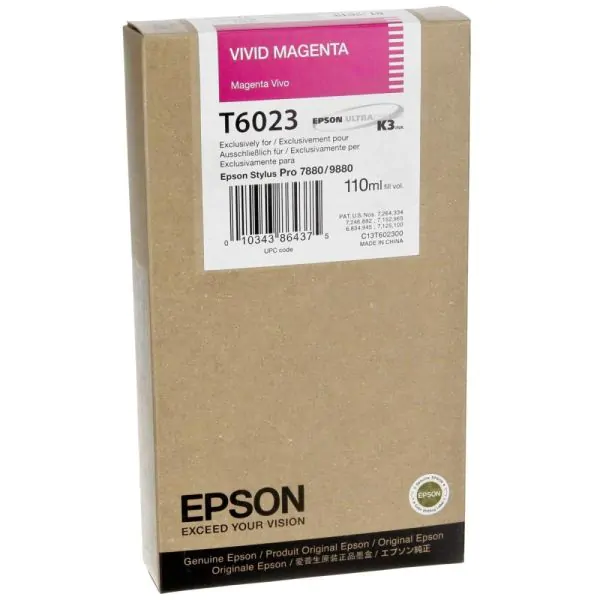 Cartucho Epson T602300 magenta vivo