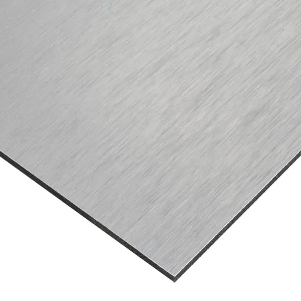 Panel dibond aluminio aluminio cepillado / aluminio cepillado - lámina de 0,30mm. - 150 x 152 cm. - caja de 8 planchas