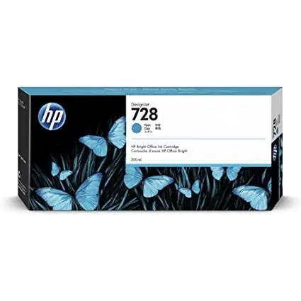 Cartucho de tinta HP Designjet 728 cian de 300ml	