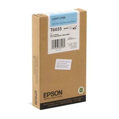 Cartucho Epson T603500 cian claro