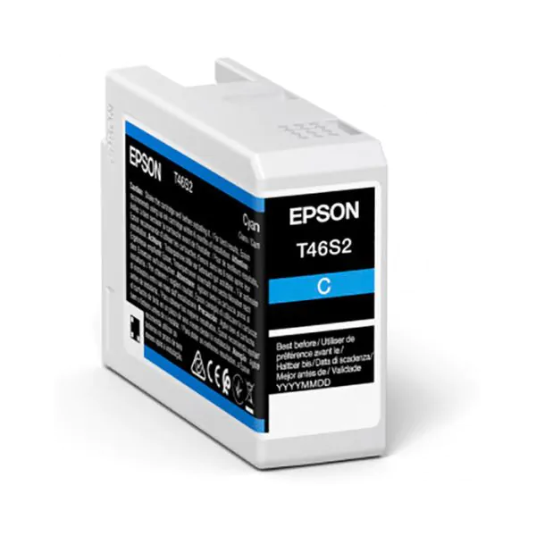 Cartucho de tinta Epson cián T46S2 de 25ml.