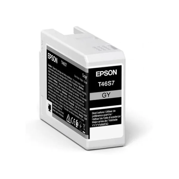 Cartucho de tinta Epson gris T46S7 de 25ml.