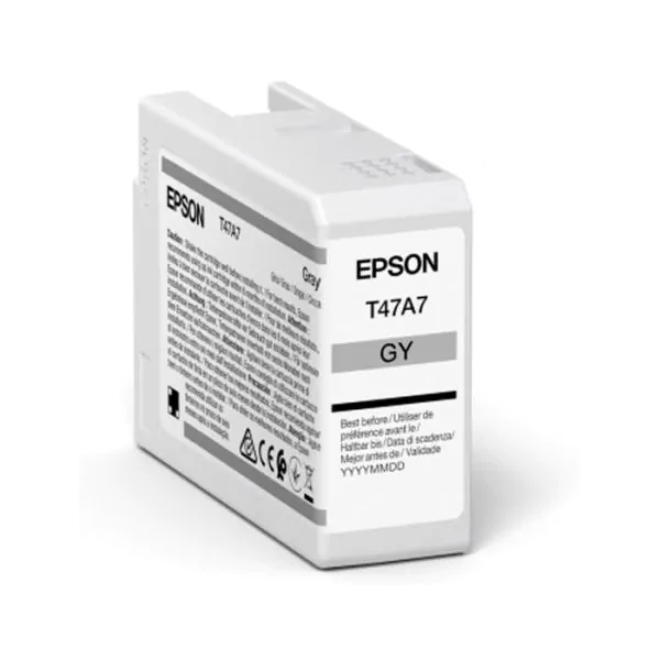 Cartucho de tinta Epson gris T47A7 de 50ml.