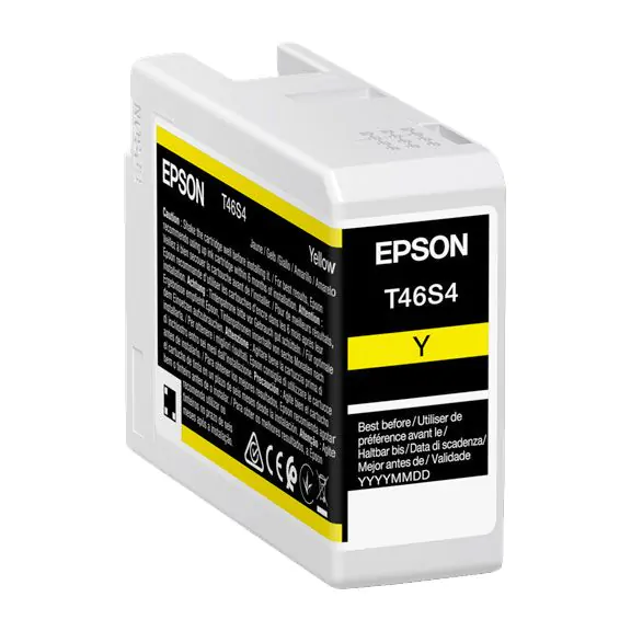 Cartucho de tinta Epson amarillo T46S4 de 25ml.