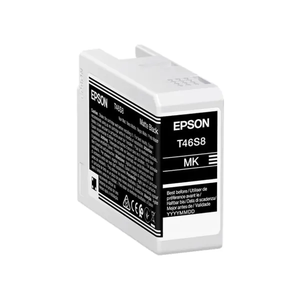 Cartucho de tinta Epson negro mate T46S8 de 25ml.