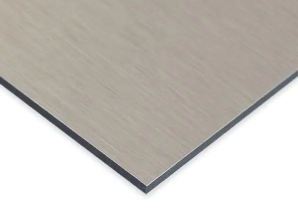 Panel dibond aluminio plata/plata - lámina de 0,30mm. - 74,8 x 305 cm. - caja de 4 planchas