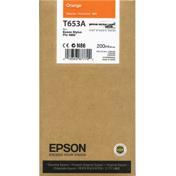 Cartucho Epson T653A naranja