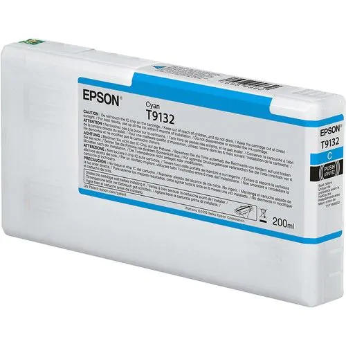 Cartucho de tinta Epson cián T9132 de 200ml.