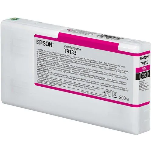 Cartucho de tinta Epson magenta T9133 de 200ml.