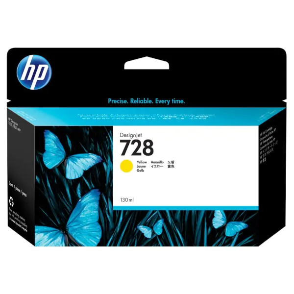 Cartucho de tinta HP Designjet 728 amarilla de 130 ml	