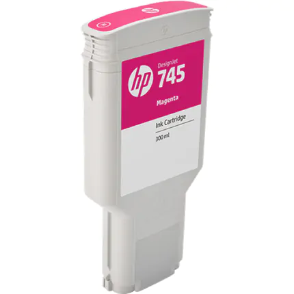 Cartucho HP de tinta para Designjet 745 magenta de 300ml.