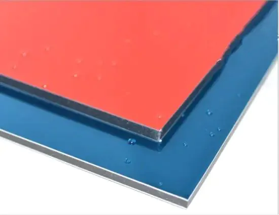 Panel dibond aluminio azul/rojo - lámina de 0,30mm. - 150 x 152 cm. - caja de 8 planchas