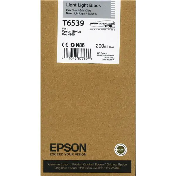 Cartucho Epson T6539 gris claro