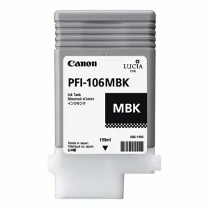 Cartucho de tinta negro mate Canon PFI-106MBK de 130ml.