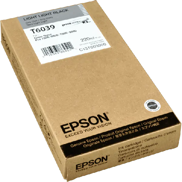 Cartucho Epson T603900 gris claro