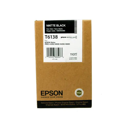 Cartucho Epson T613800 negro mate