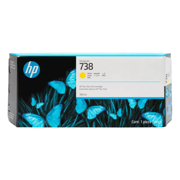 HP DESIGNJET 738 CARTUCHO AMARILLO 300ML