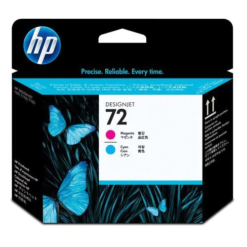 Cabezal HP Designjet nº 72 magenta y cián