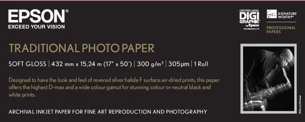 Traditional Photo Paper, 17"x 15 m
