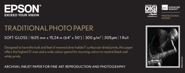 Traditional Photo Paper, 64"x 15 m
