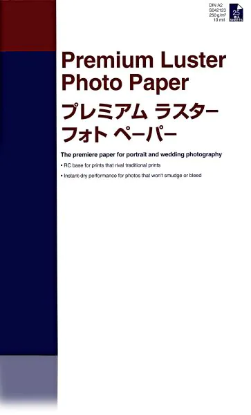 Epson Premium Luster Photo Paper, DIN A2, 250 g/m², 25 hojas