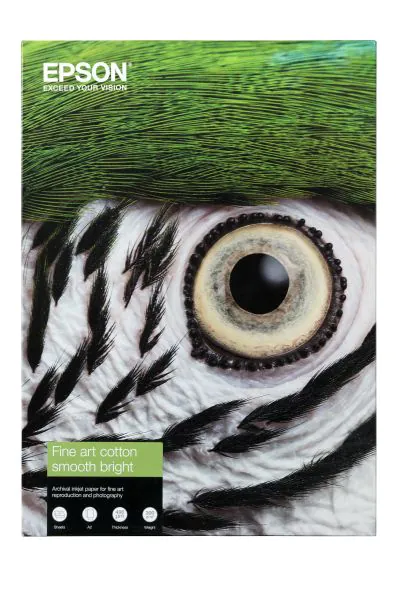 Papel Epson Artistico Fine Art Cotton Smooth Bright pack 25hojas A2