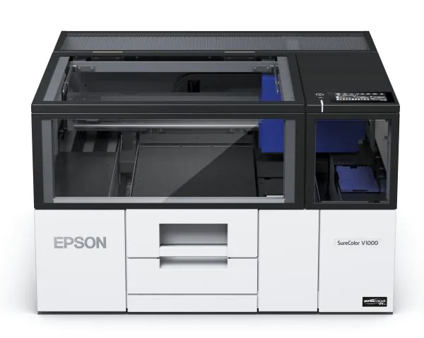 Impresora plana SureColor V1000 A4 UV, alta calidad a bajo coste