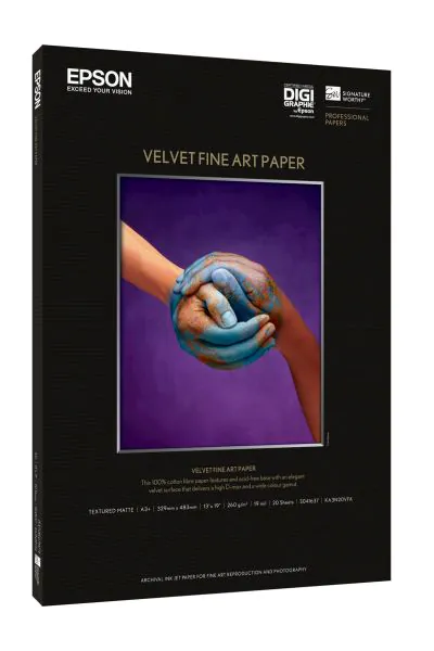 Velvet Fine Art Paper, A3+, 260 g/m², 20 hojas
