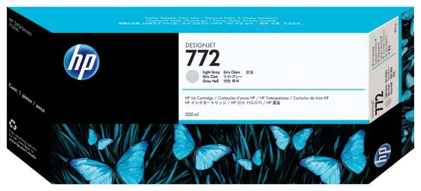 HP Cartucho de tinta DesignJet 772 gris claro de 300 ml