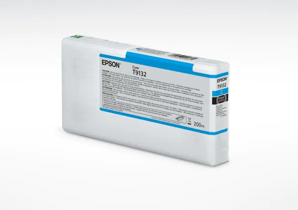 Cartucho de tinta Epson cián T913D de 200ml.