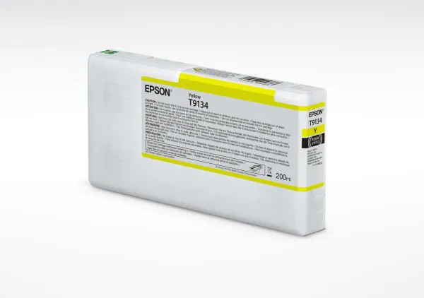 Cartucho de tinta Epson amarillo T9134 de 200ml.