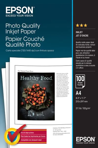 Epson Papel Especial HQ, A4, 100 Hojas, 102g.