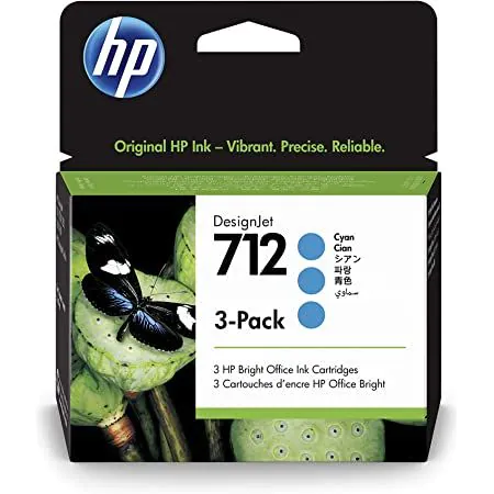 Cartuchos toner HP 712 pack de 3 Cian	