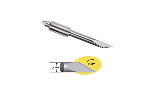 Pack 5 Cuchillas Graphtec CB15UA-K30 (1.5mm - Punta Aguda - Reflectante Duro)