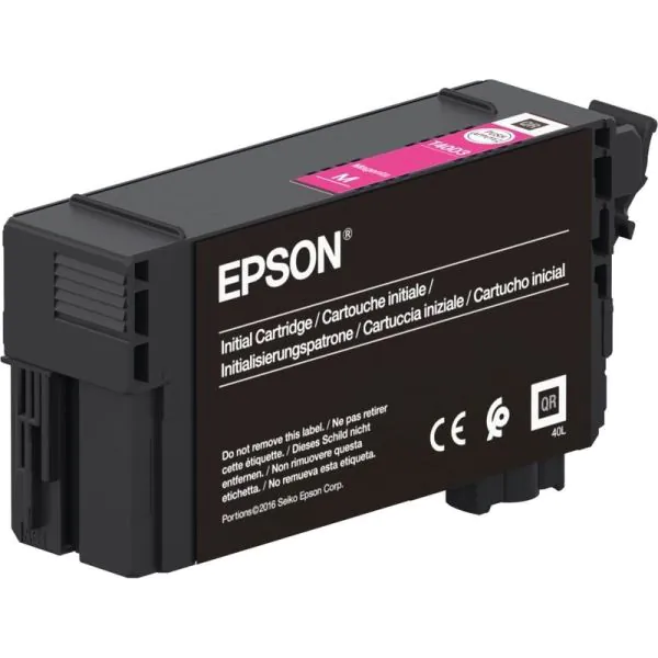 Cartucho de tinta Epson magenta T40C3 de 26ml.