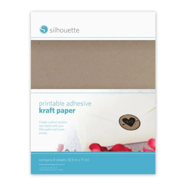8 Hojas de pegatinas (Papel Kraft) Silhouette