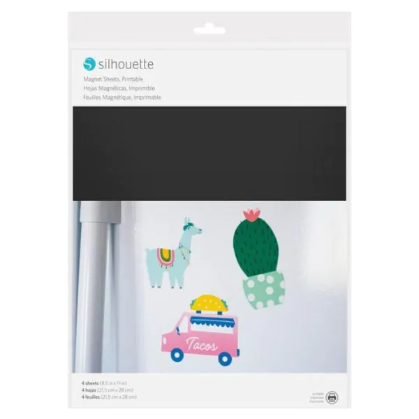 4 Hojas de papel magnético Silhouette para imprimir