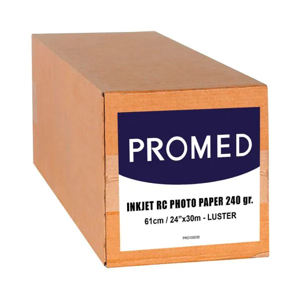 Promed Papel Inkjet RC Photo 240 gr. 24″/610mm x 30 Mts Lustre 1 Bobina