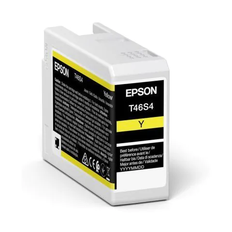 Cartucho de tinta Epson amarillo T46S4 de 25ml.